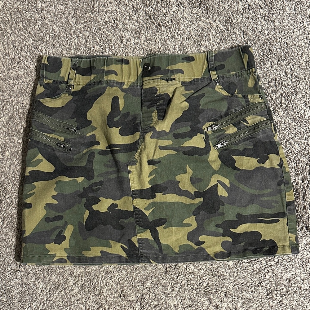 Umgee Camouflage Mini Skirt